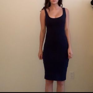 Skin tight navy blue dress